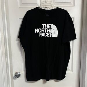 The North Face Black Tee with White Logo